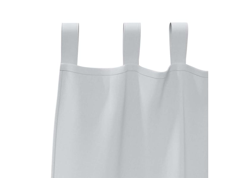 Lot de 2 rideaux occultants, rideaux black-out avec anneaux gris pâle 175 x 140 cm cf44661 - Conforama E