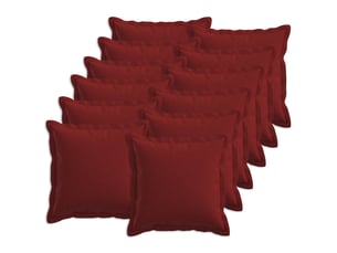 Lot de 12 coussins avec oreiller, coussins décoratifs houten bordeaux lin synthétique cf51008