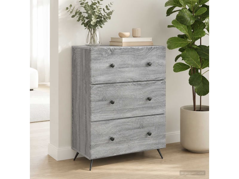  Armoire de rangement bureau, armoire à tiroirs 66 x 34,5 x 90 cm bois d'ingénierie shl4384  - Conforama B