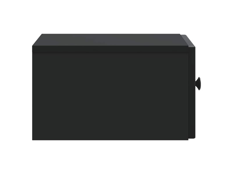  Table de chevet - cabinet de chevet - table de nuit mural avec tiroir noir 33 x 34,5 x 20 cm  - Conforama E