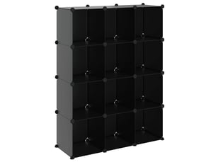 Cubes de rangement 12 pcs noir pp