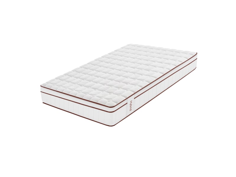 Matelas ressorts ensachés hybrid blanc 25 cm - 105x190 cm - fermeté élevée- moonia - Conforama A