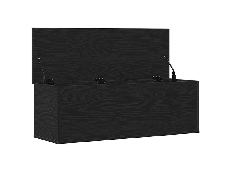 Boîte de rangement, coffre de rangement chêne noir 102x35x35 cm  - Conforama E