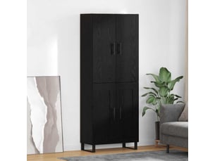 Buffet - haut armoire 2 pc chêne noir 69,5 x 34 x 180 cm