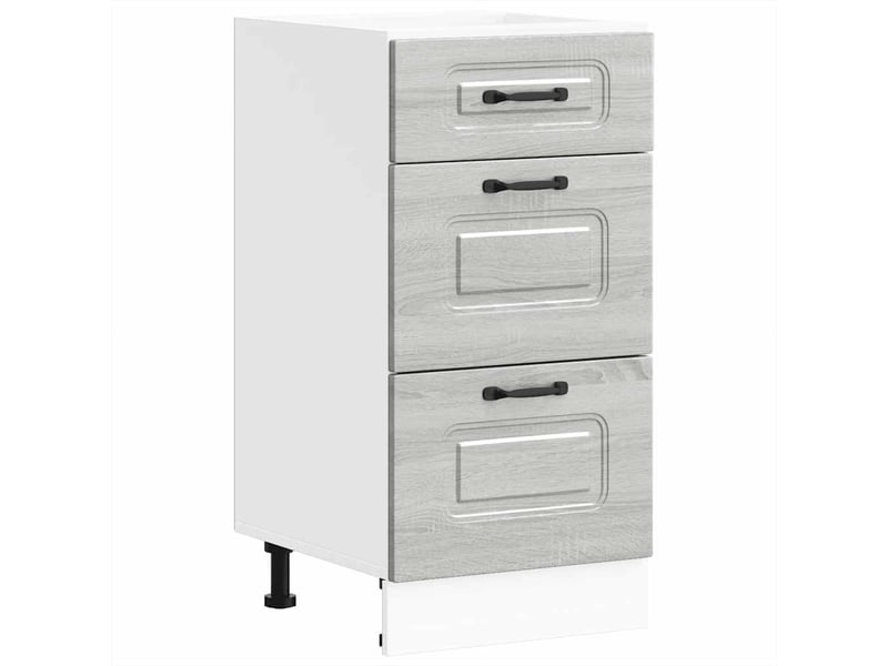  Meuble de rangement, armoire de cuisine kalmar sonoma gris bois d'ingénierie shl8807  - Conforama A
