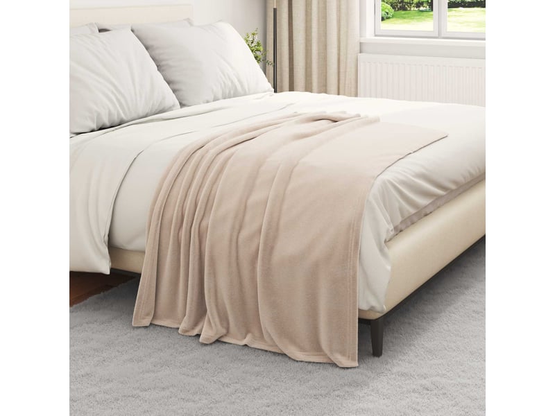  Couverture jetée de canapé 6 pcs beige 130x150 cm 2.98 kg polaire  - Conforama C
