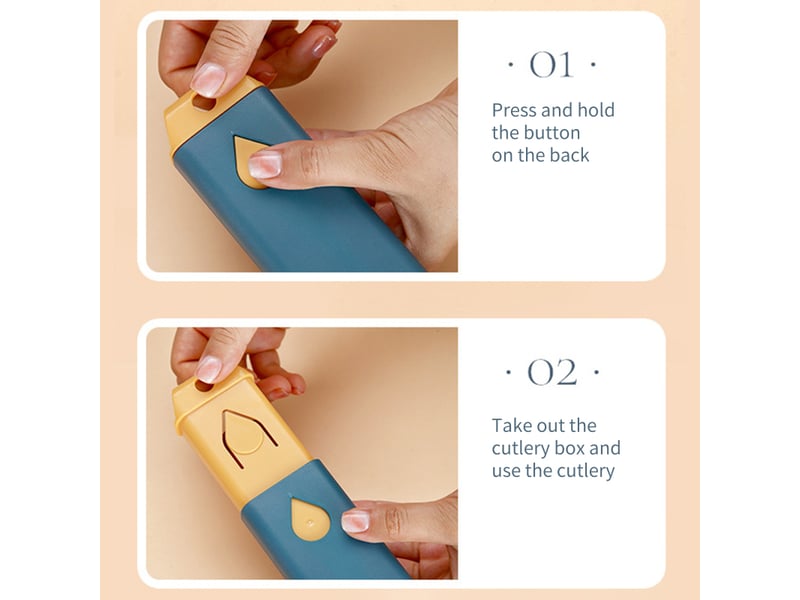  Ensemble de baguettes et cuillères en acier inoxydable réutilisables, manches longs, étui, style coréen, idéal pour voyages, bureau, restaurants  - Conforama E