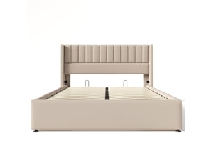 Lit coffre 160x200 cm VIVRYN coloris beige
