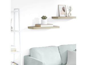 Étagère flottante, étagère murale chêne 60x23,5x3,8 cm mdf cf41710