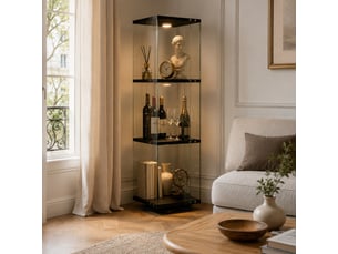 Vitrine coloris noir  <strong></strong> <strong></strong> - 38 cmx121 cm