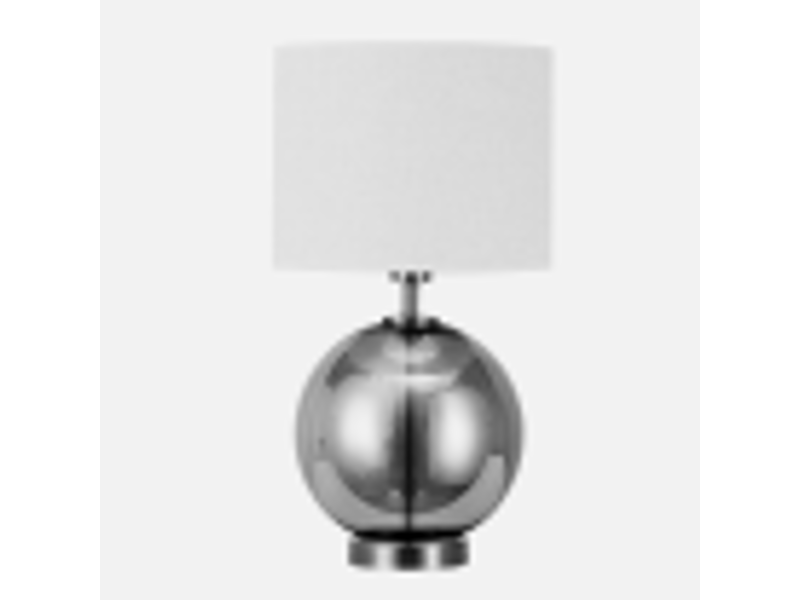  Lampe à poser fabrilamp iroko e27 coloris fume chromé 56 x 30 x 30 cm 137871020 - Conforama D