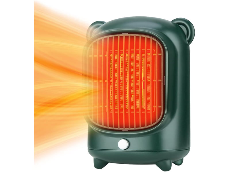  Chauffage soufflant, 220-240 v, chauffage soufflant ptc à économie d'énergie, chauffe rapide en 3 secondes, double protection, petit chauffage d'appo, 500 w, multicolore  - Conforama A
