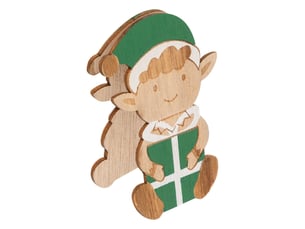 Cavalier de table personnage bois h.10cm assorti