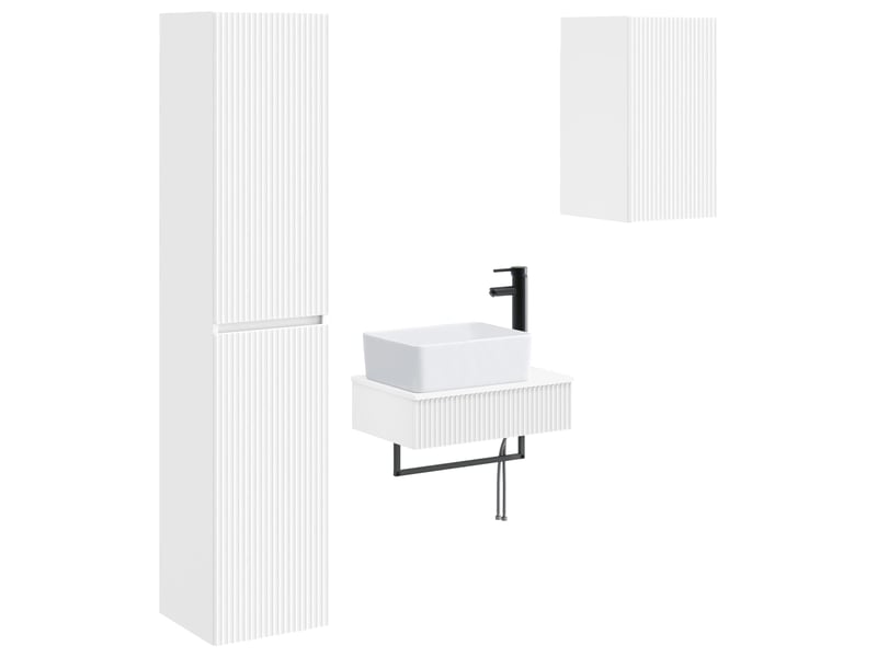  Ensemble de mobilier de salle de bain 3 pc blanc cf64245  - Conforama A