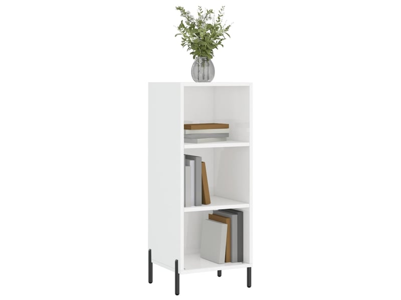  Buffet - bahut - meuble de rangement blanc brillant 34,5x32,5x90 cm bois d'ingénierie  - Conforama C