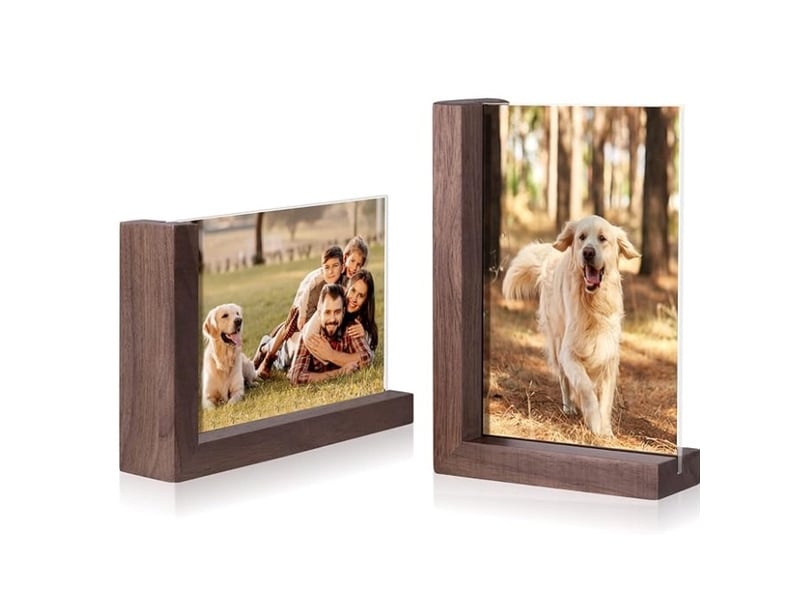 Lot de 2 cadres photo en forme de l – 18,6x13,6 cm  - Conforama A