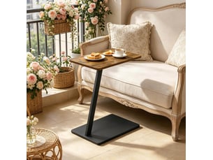 Table basse forme atypique coloris bicolore <strong>CRAVDOM</strong> <strong></strong> - 48 cmx33 cm