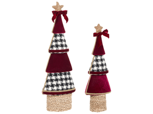 Lot de 2 figurines alvsbyn 5570 cm arbre de noël marron