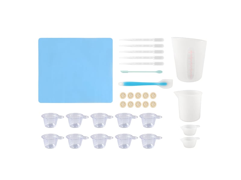  Kit d'outils pour tasse à mesurer en silicone, spatule, gants, pipettes, ensemble d'outils de mélange de résine pour l'artisanat (ensemble d'out - réf. Szpb820569jjzj  - Conforama A