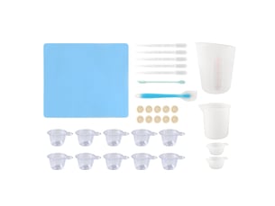 Kit d'outils pour tasse à mesurer en silicone, spatule, gants, pipettes, ensemble d'outils de mélange de résine pour l'artisanat (ensemble d'out - réf. Szpb820569jjzj