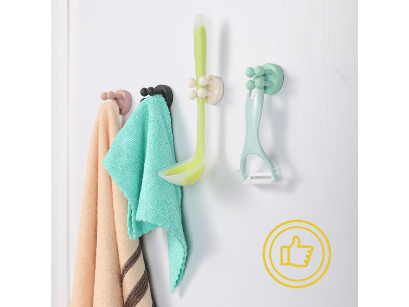 Lot de 6 porte-brosses à dents en silicone, crochet multifonction, convient pour salle de bain, cuisine et salon (rose) - Conforama D