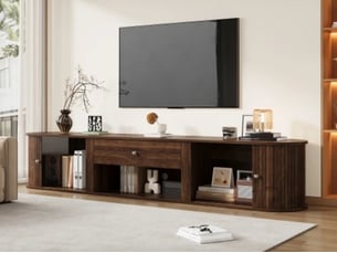 Meuble tv coloris bois foncé 180 cm <strong>SEYAKANY</strong> <strong></strong>
