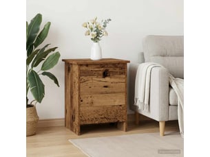 Coffre de rangement avec stockage bois ancien 40x40x50 cm