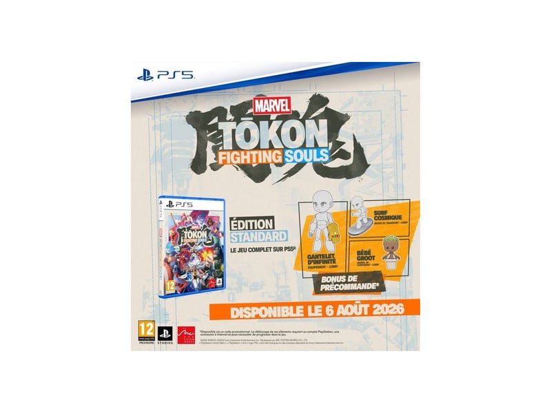  Jeu de combat marvel tokon fighting souls standard edition ps5 4 vs 4 anime MARVELTOKONPS5 - Conforama B