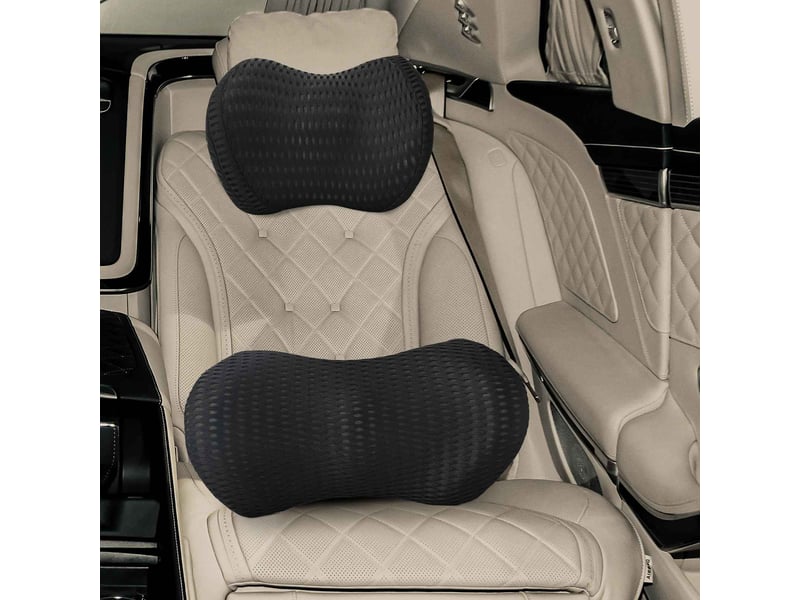 Oreiller, coussin cervical, oreiller, coussin dorsal noir mousse à mémoire de forme cf51360 - Conforama B