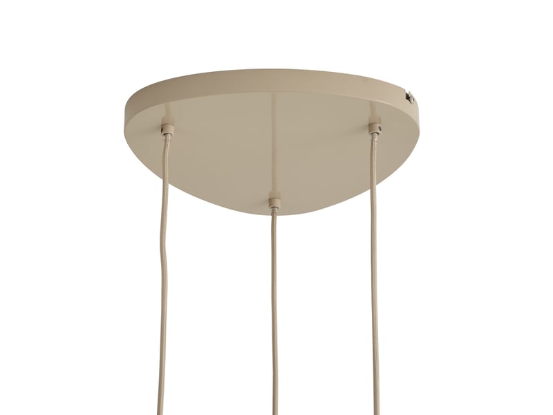  Retro hanglamp taupe met metalen kap 6-lichts - macaron  - Conforama D