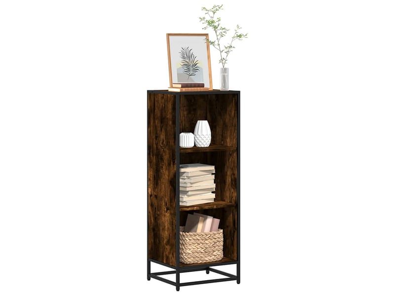  Bibliothèque, étagère de rangement chêne fumé 40x35x107,5 cm bois d'ingénierie  - Conforama B