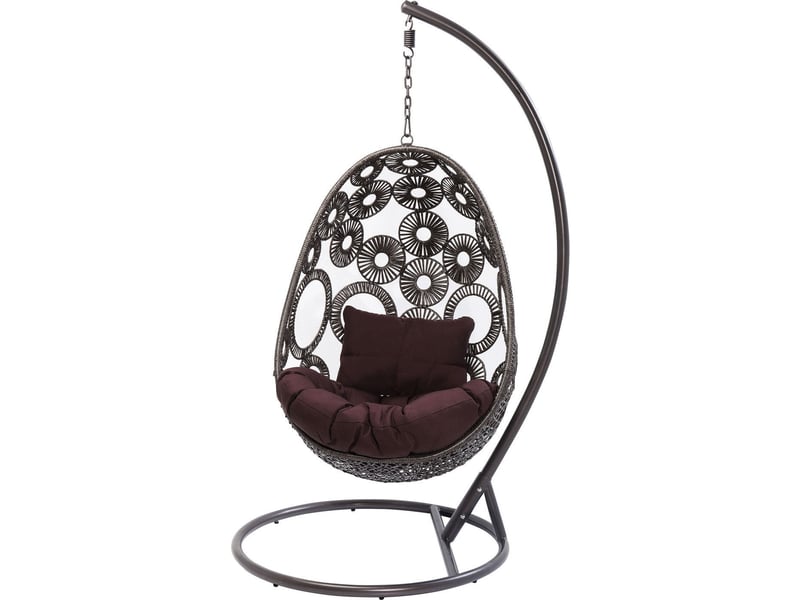  fauteuil suspendu ibiza marron kare design  - Conforama A