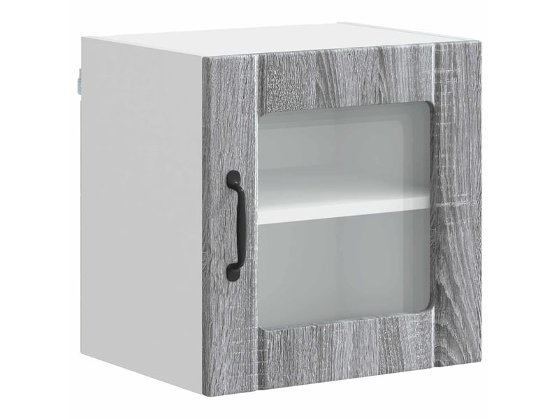  Meuble mural de cuisine, cabinet en verre mural sonoma gris 40x31x40cm  - Conforama A