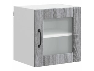 Meuble mural de cuisine, cabinet en verre mural sonoma gris 40x31x40cm