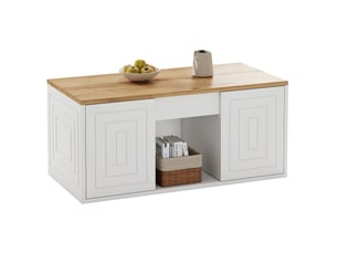 Table basse rectangulaire coloris bicolore   - 46 cmx95 cm