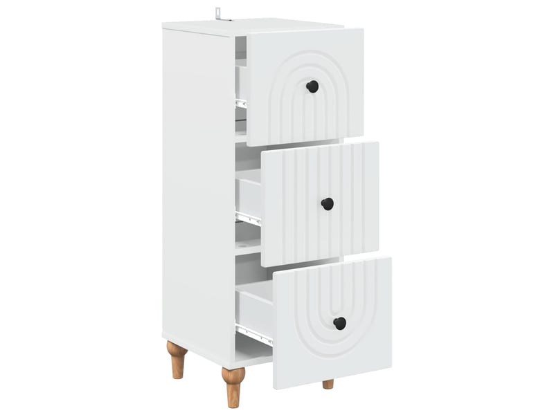  Armoire à tiroirs, rangement bureau blanc 33 x 34,5 x 90 cm bois d'ingénierie shl3255  - Conforama E