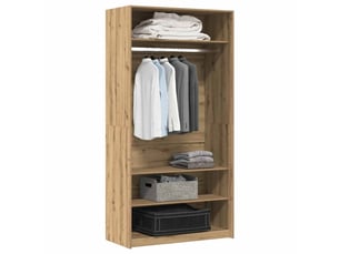 Garde-robe, armoire de rangement chêne artisanal 100x50x200 cm bois d'ingénierie shl64679