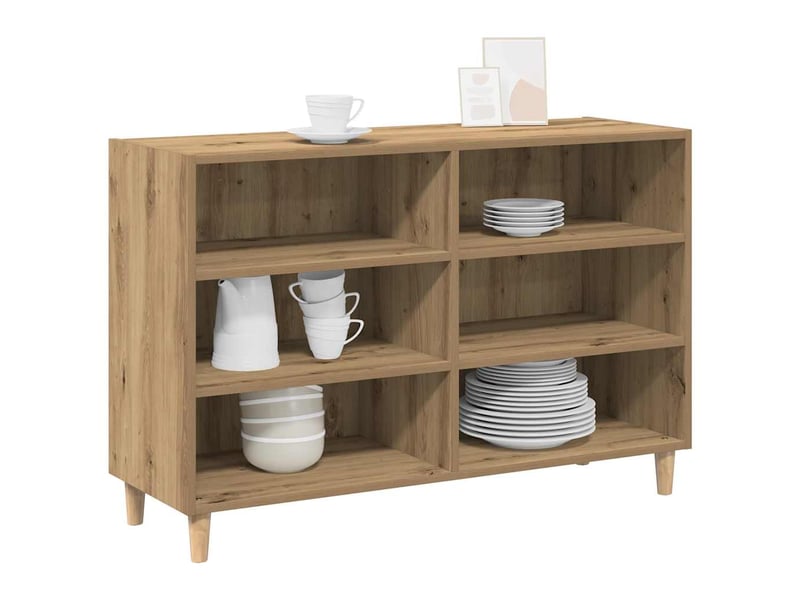  Buffet, meuble de rangement salon chêne artisanal 103,5x35x70 cm bois d'ingénierie  - Conforama D