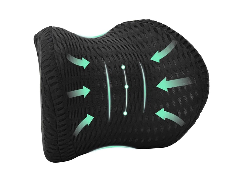  Oreiller, coussin cervical noir mousse à mémoire de forme cf51358  - Conforama A