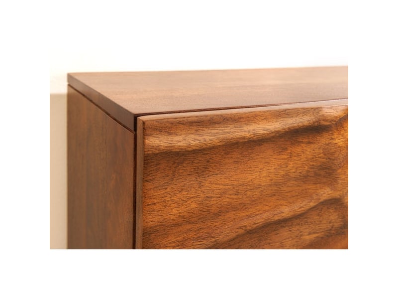  Buffet 180 cm 4 portes bois sculpté naturel – collection silva  - Conforama E