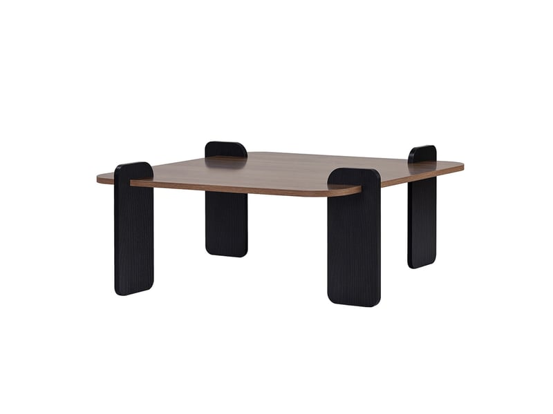  Table basse carrée effet noyer 90x90 cm tasi  - Conforama A