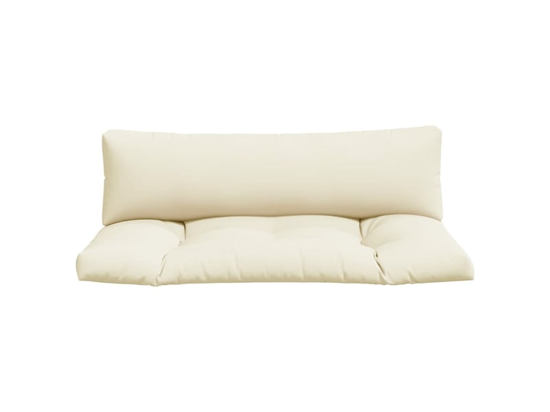  Lot de 2 coussins de palette, coussins de canapé crème tissu cf59523  - Conforama D