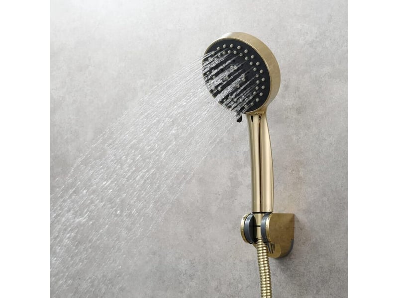  Or bs144 bath rainfall spray pommeau de douche à main pommeau de douche universel  - Conforama C