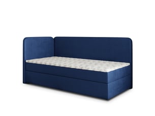 Lit avec rangement 100x200 cm MASSENO coloris bleu