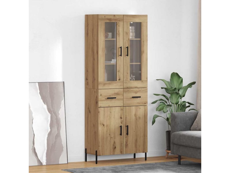  Buffet - haut armoire chêne artisanal 69,5 x 34 x 180 cm  - Conforama B