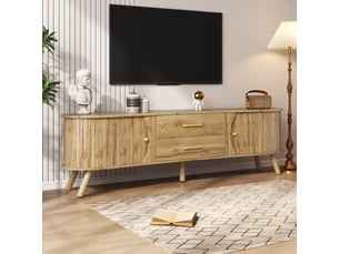 Meuble tv coloris naturel 160 cm <strong></strong>  <strong></strong>