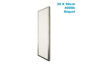 Plafonnier led fabrilamp plano 72 w 6120 lm 4000 k nickel 3,5 x 30 x 90 cm