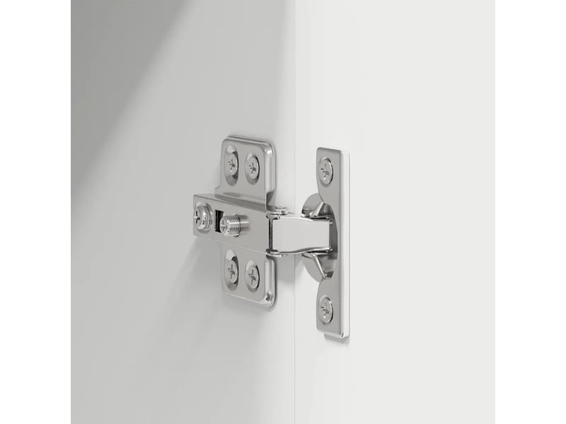  Lot de 2 armoires suspendues modernes avec grand espace de stockage 40 x 31 x 40 cm en bois d'ingénierie blanc 02_0053178  - Conforama E