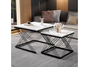 Table basse rectangulaire coloris blanc <strong></strong> <strong></strong>
