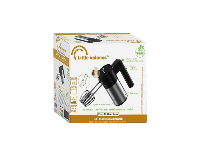  Little balance - batteur électrique 300w inox  3061 - easy batteur inox 3061 - Conforama B